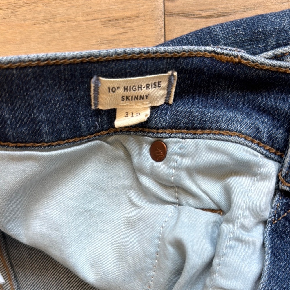 Madewell 10’’ High-Rise Skinny Jeans Classic Style Size 31 - Picture 3 of 8